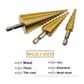 3PCS High-Speed Steel Step Drill Bit Set